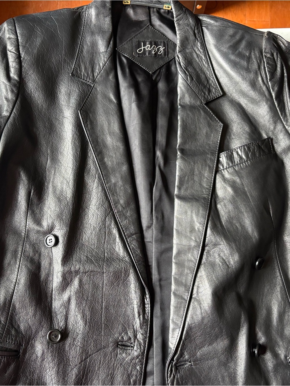 Jazz Brand Leather Jacket - 100% Genuine Leather - Black